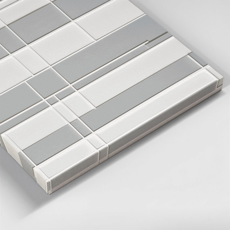 Minimalisme 3, art mural sur toile grise, H 16 po x l 16 po
