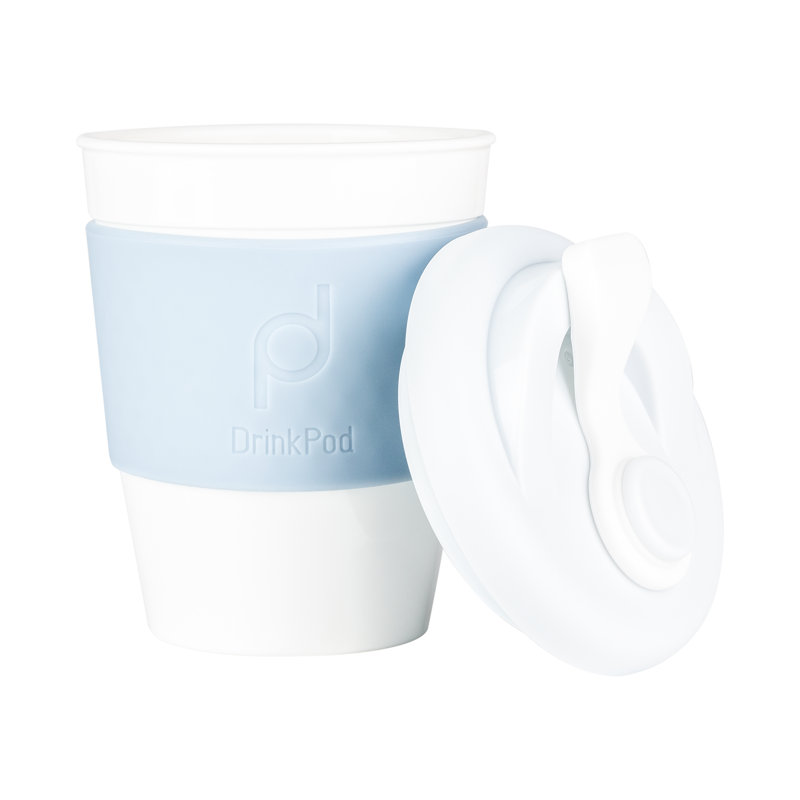 Drink Pod Plastic Travel Mug, Winter/White