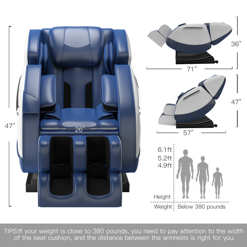 Fauteuil de massage inclinable électrique en similicuir