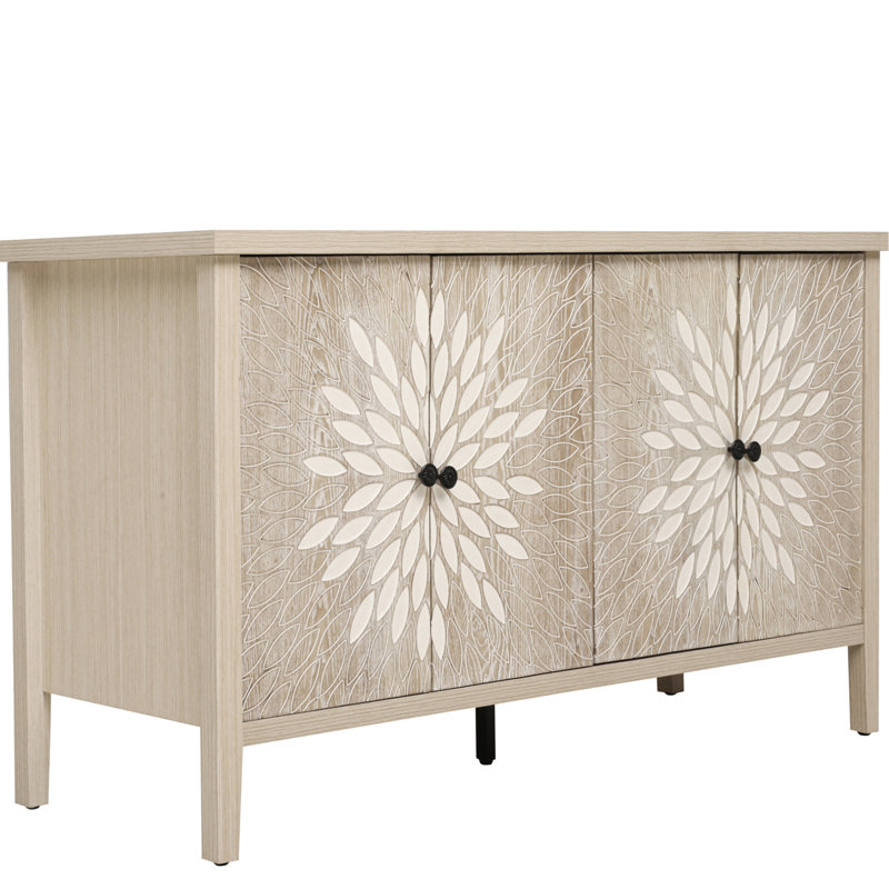Armoire de rangement pour plusieurs pièces avec 4 portes, tablettes réglables, structure en grain de bois classique, corps imperméable, panneau épaissi et portes basculantes modernes