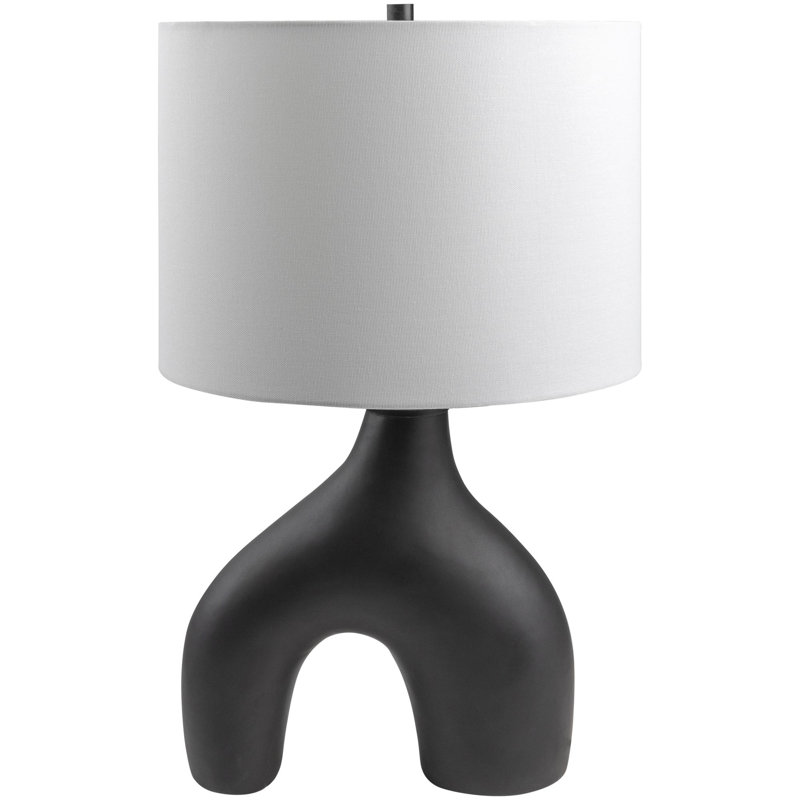 Lampe de table en céramique Arlis, Noir, noir, noir, noir