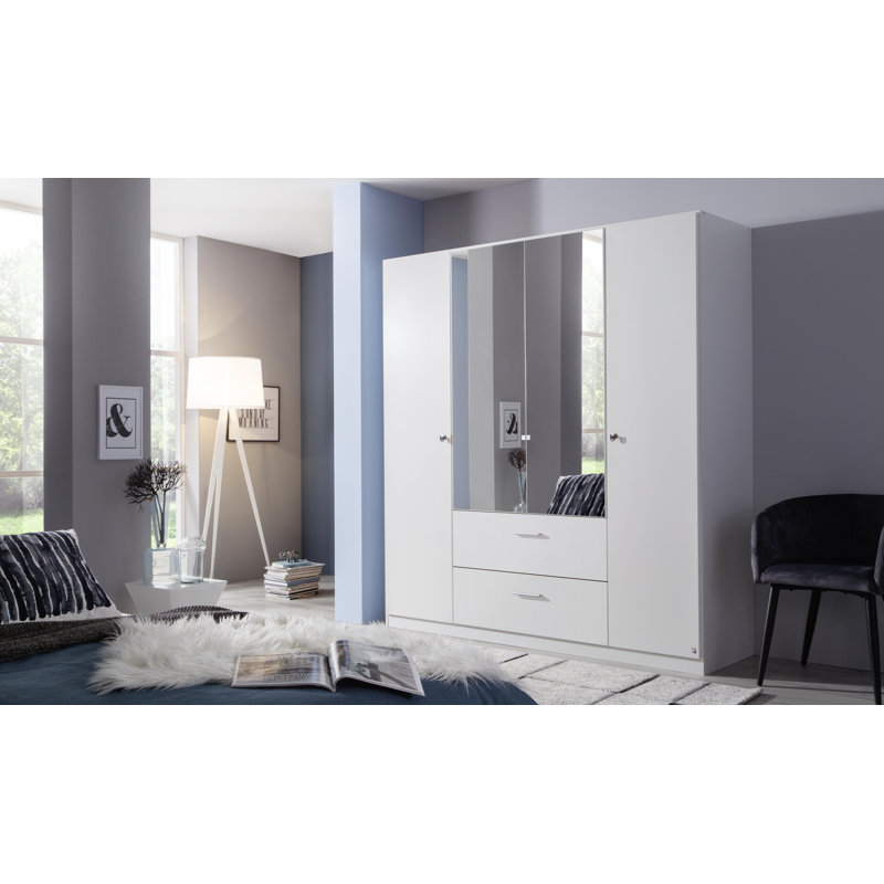 Buchholz 4 Door Wardrobe, White