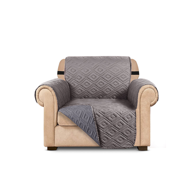 Aspire Homeware 1-Seater Waterproof Reversible Sofa Protector (2 in 1), Light Grey/Dark Grey