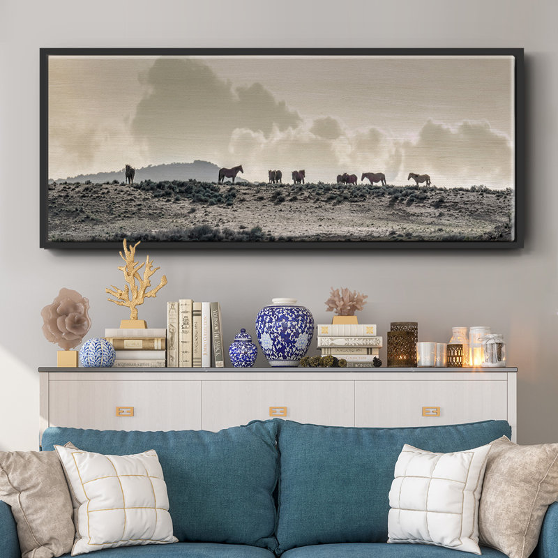 Wild Horse Ridge - toile encadrée, H 20 po x l 50 po