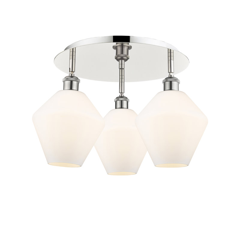 Plafonnier encastré Amylea, Blanc mat, Nickel poli