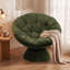 Chaise d'appoint rembourrée pivotante Papasan avec coussin épais-984516531