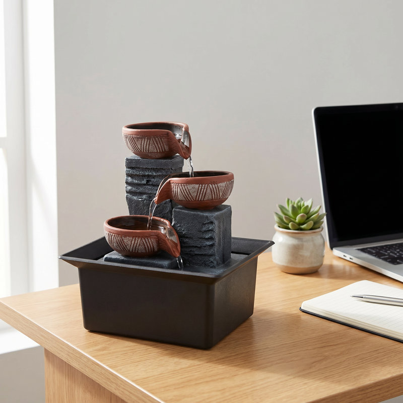 Three Level Desktop Fountain With Led Light