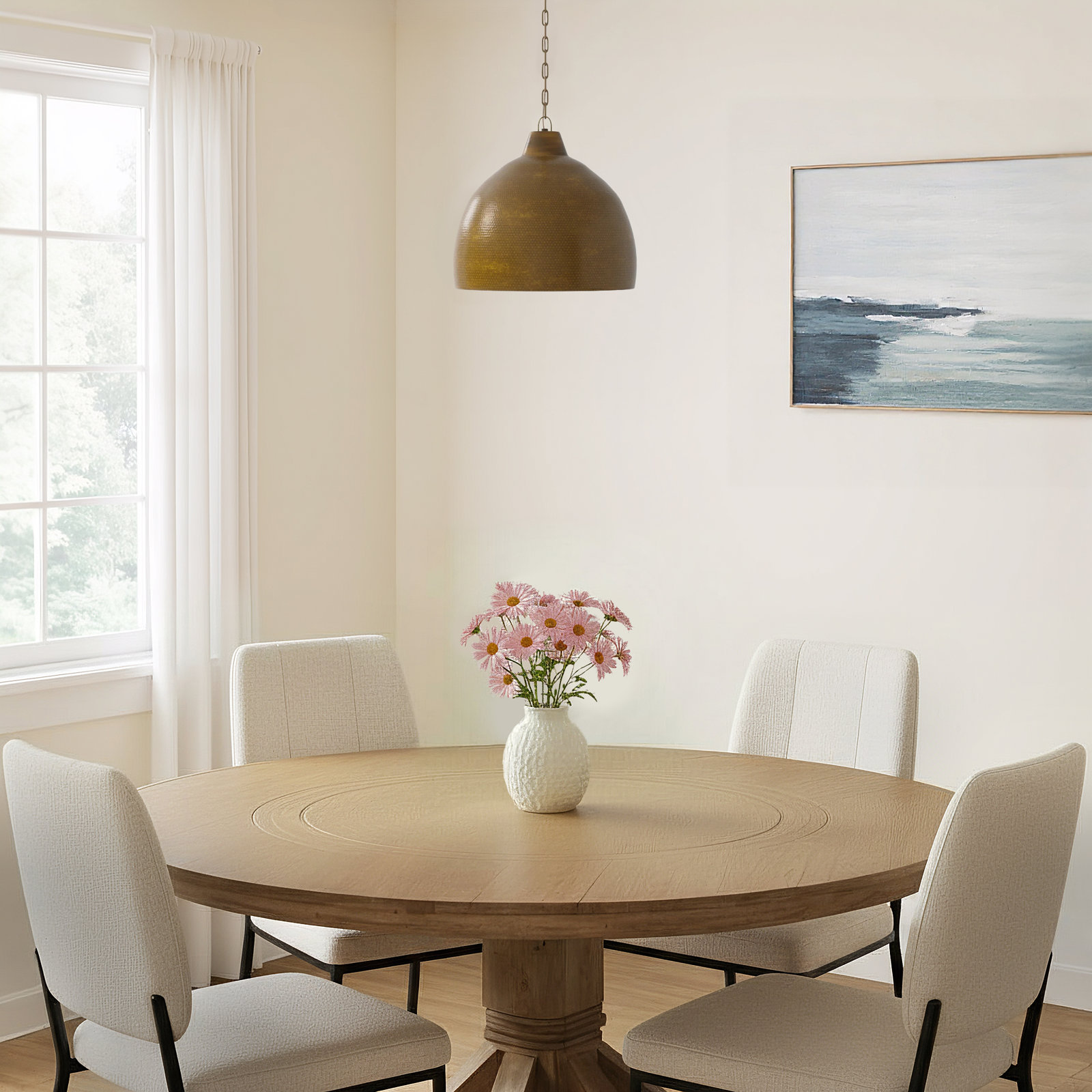 Vika Single Light Metal Pendant