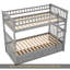 Twin Over Twin Bunk Bed With Drawers, Convertible Beds, Grey-1617976020