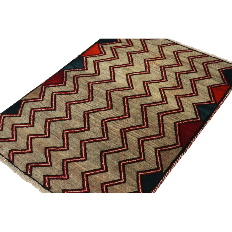 One-of-a-Kind 3'3" x 4'9" Hand Knotted Area Rug
