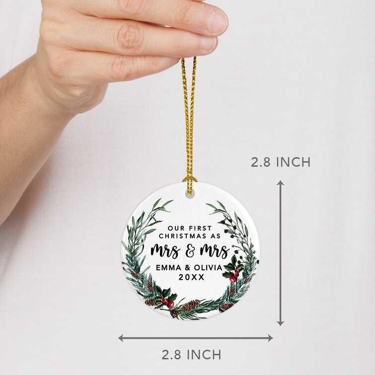 Our First Christmas as Mr. and Mrs. Porcelain Ornament