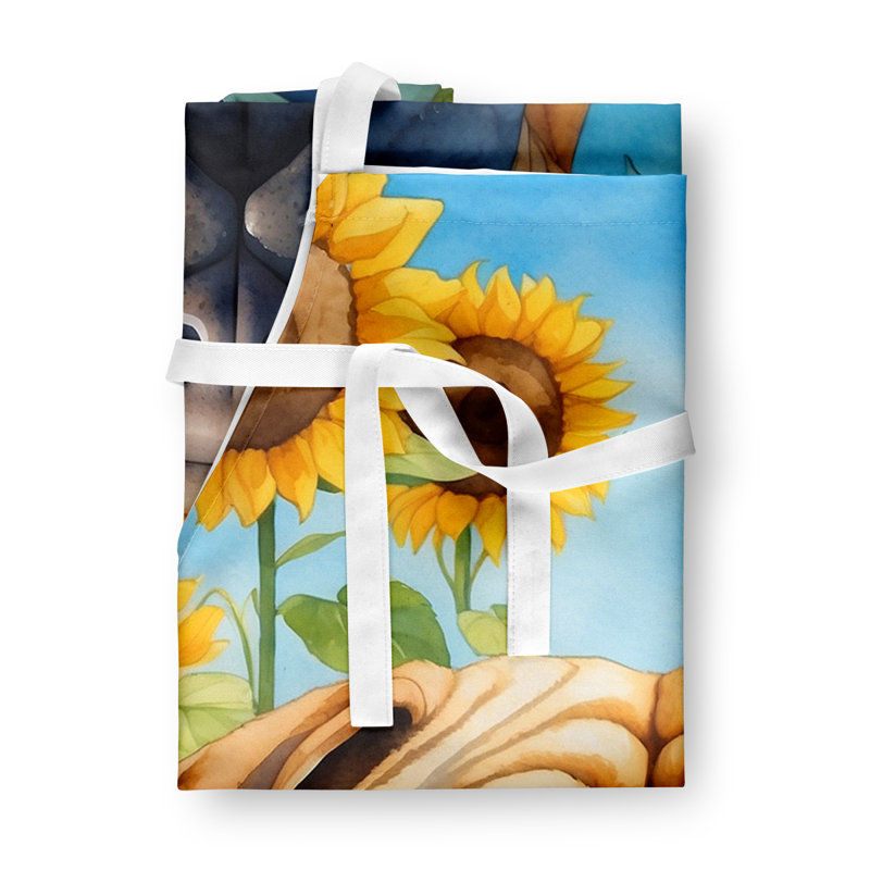 Shar Pei en tablier tournesols