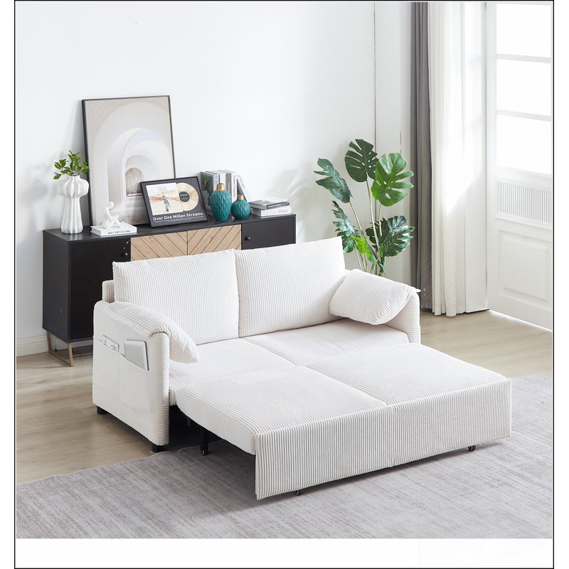 Canapé-lit avec couchette réglable 3-en-1, Beige