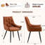 De 4 chaises de salle à manger en similicuir brun clair, chaises de cuisine en métal avec motif en maille dorée, pieds en fer noir, mousse haute, ergonomique, imperméable et Scratch- 4, maille revêtue d'unité centrale moderne, dossier plat sablé,