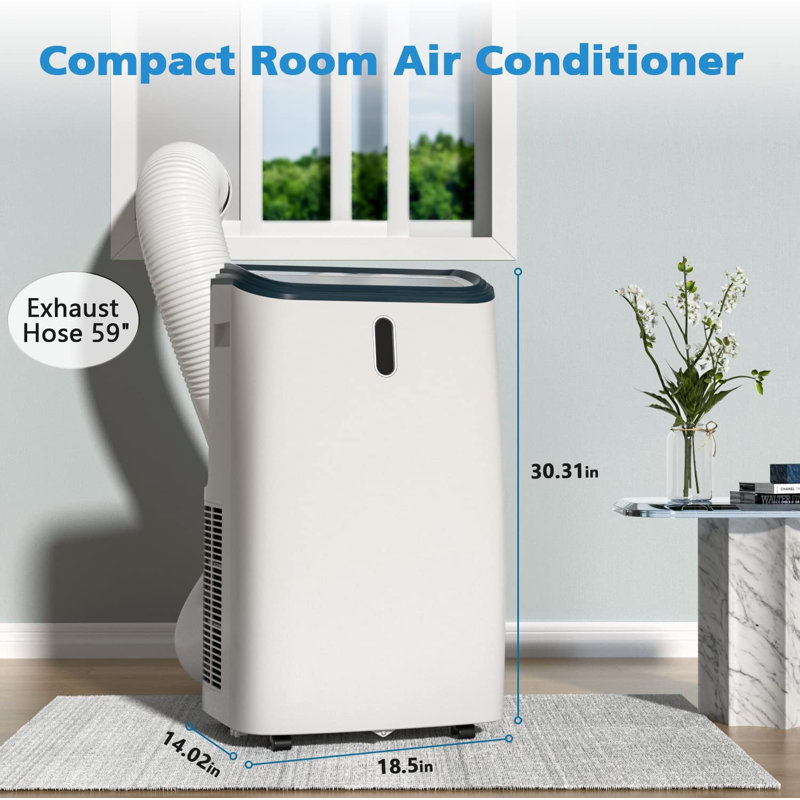 R.W.FLAME Portable Air Conditioner with 3-in-1 Function, Remote Control, 24Hrs Timer, 400