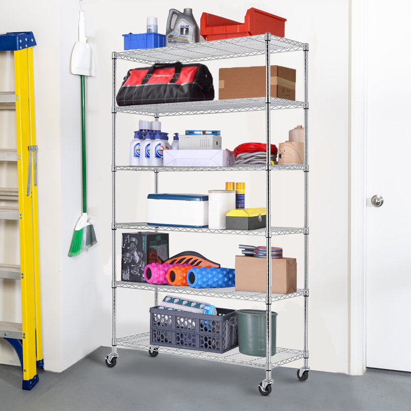 Étagère de garage réglable à 6 niveaux en acier de 48 po de hauteur Tadley