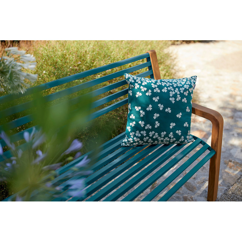 Somerset Outdoor Teak Bench, Acapulco Blue