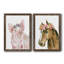 Cochon couronne de fleurs - ensemble de 2 peintures-517613662-517613660-517613663