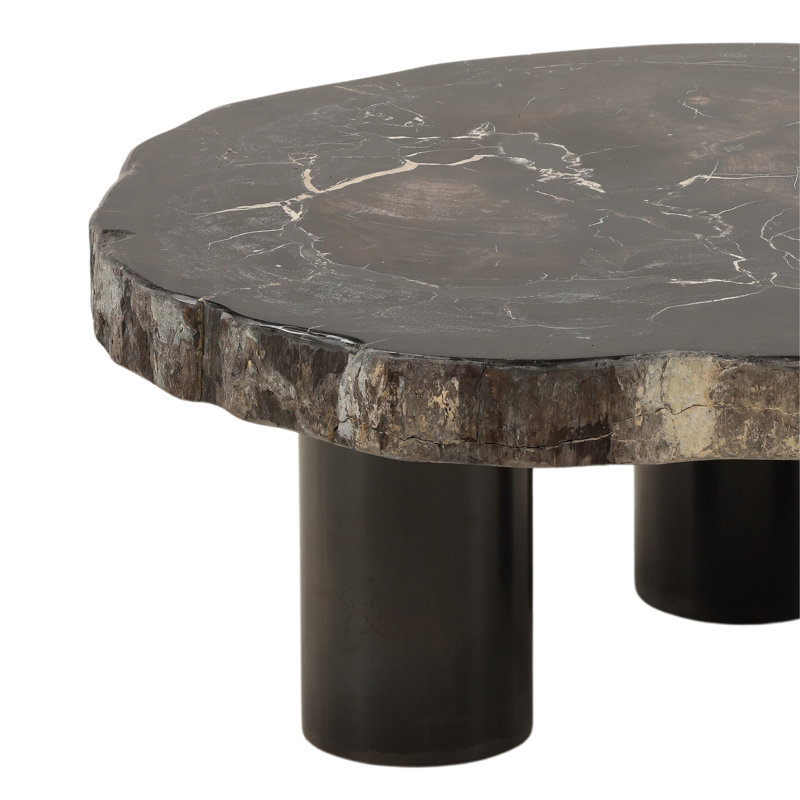 Table basse Darnell Petrified, H 12 po x L 31 po x l 31 po
