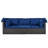 Outdoor Patio Rectangle Daybed With Canopy, Furniture Sectional Seating With Washable Cushions-1665937208