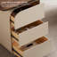 Bureau rectangulaire en bois manufacturé 55,12 "beige massif + 3 tiroirs-1295160274