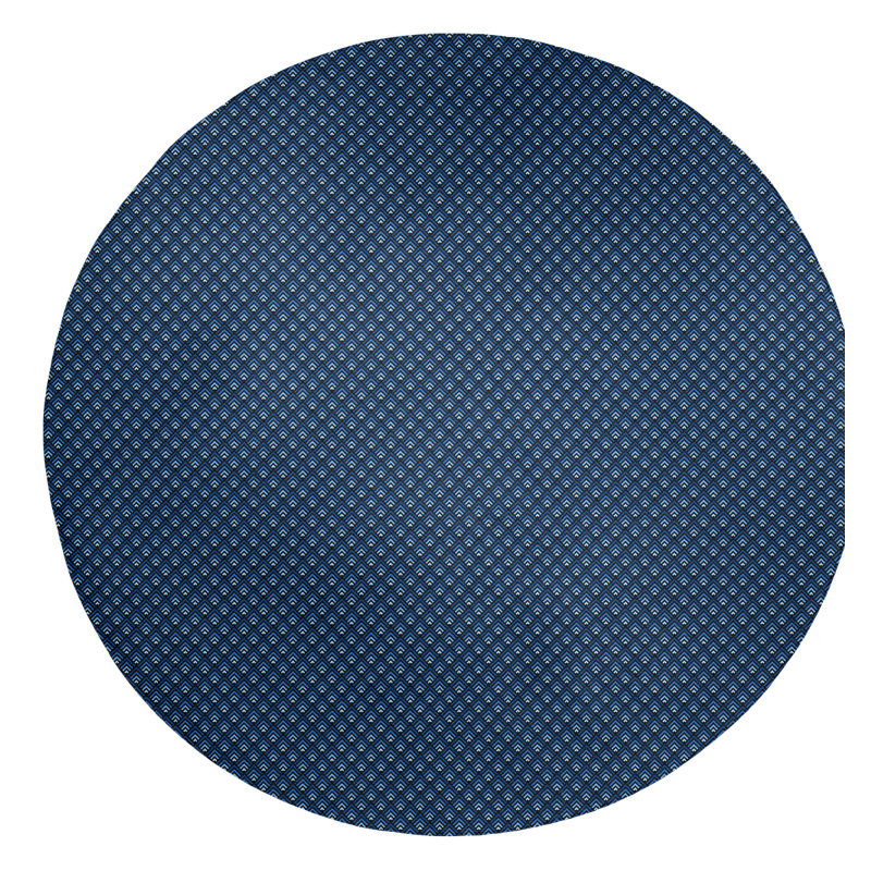 Chenille Geometric Indoor Rug, Round 5'