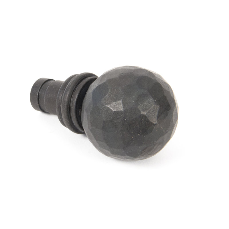 Hammered Ball Steel Finial, Beeswax