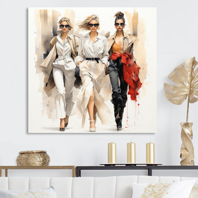 Fashion Figures On A Runway Walk II - Fashion Wall Art