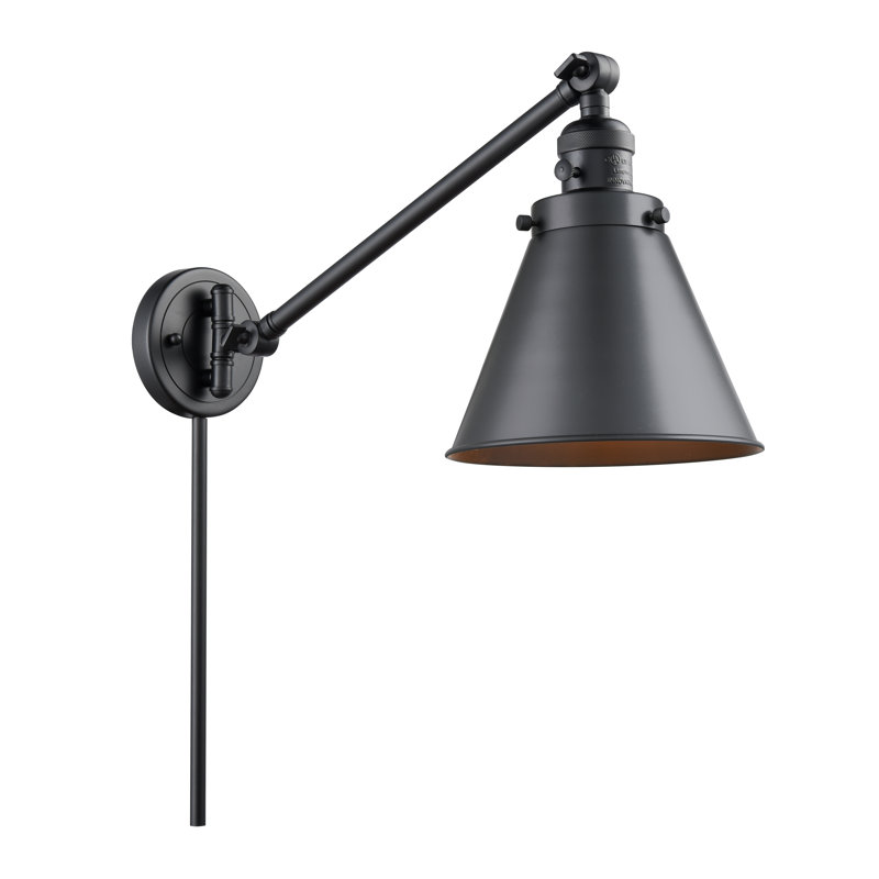 Lampe pivotante à 1 lumière à intensité variable Donovan, DEL, Noir mat
