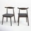Chaise d'appoint en bois massif Rumley espresso