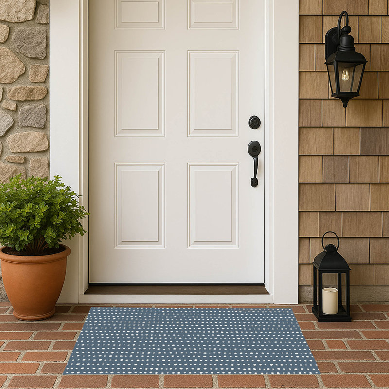 Paillasson Dot Row, Bleu, L 34 po x L 21 po