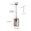 Luminaire suspendu cage unique à 1 lumière l 5,5 po x H 9 po