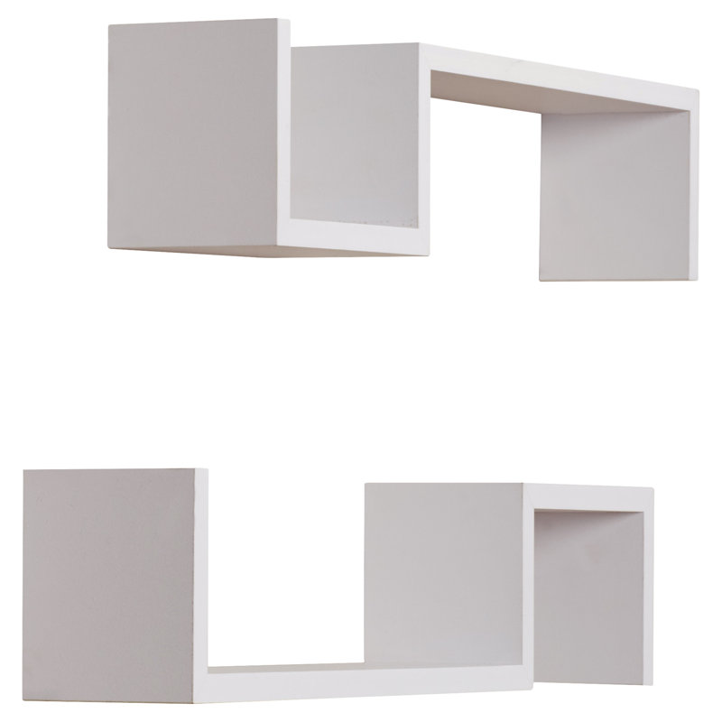 Ensemble de tablettes flottantes de 2 pièces Taylorsville, Blanc