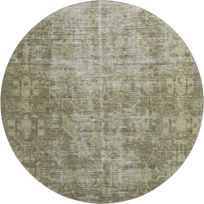 Premium Machine Washable Larock AMF1228 Global Rug