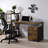 Weathered Oak and Black 1-Drawer File Cabinet