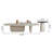 Modern Minimalist Coffee Table Set For Small Living Rooms, Space-saving Home Furniture, Aesthetic Coffee Table, Beige
