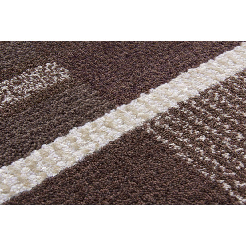 Scandinavian Hand Knotted Wool Geometric Area Rug, Rectangle 9' x 12'
