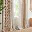 Panneau de fenêtre en coton imprimé avec rayure et doublure en chenille, 50 x 84 pouces, pour filtrer la lumière et l'intimité-608953090