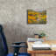 Toile rouge «Golden Explosion» par Christine Debrosky-2073854882