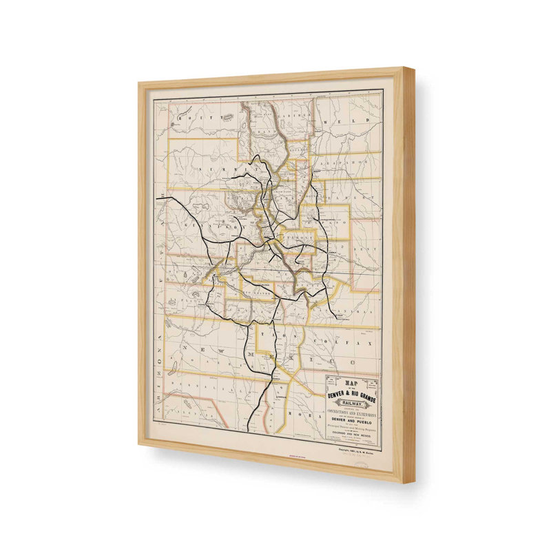 «Denver & Rio Grande» par Deny Designs, 32 x 24, Tanné, Impression encadrée