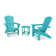 Nautical 3-Piece Curveback Adirondack Set