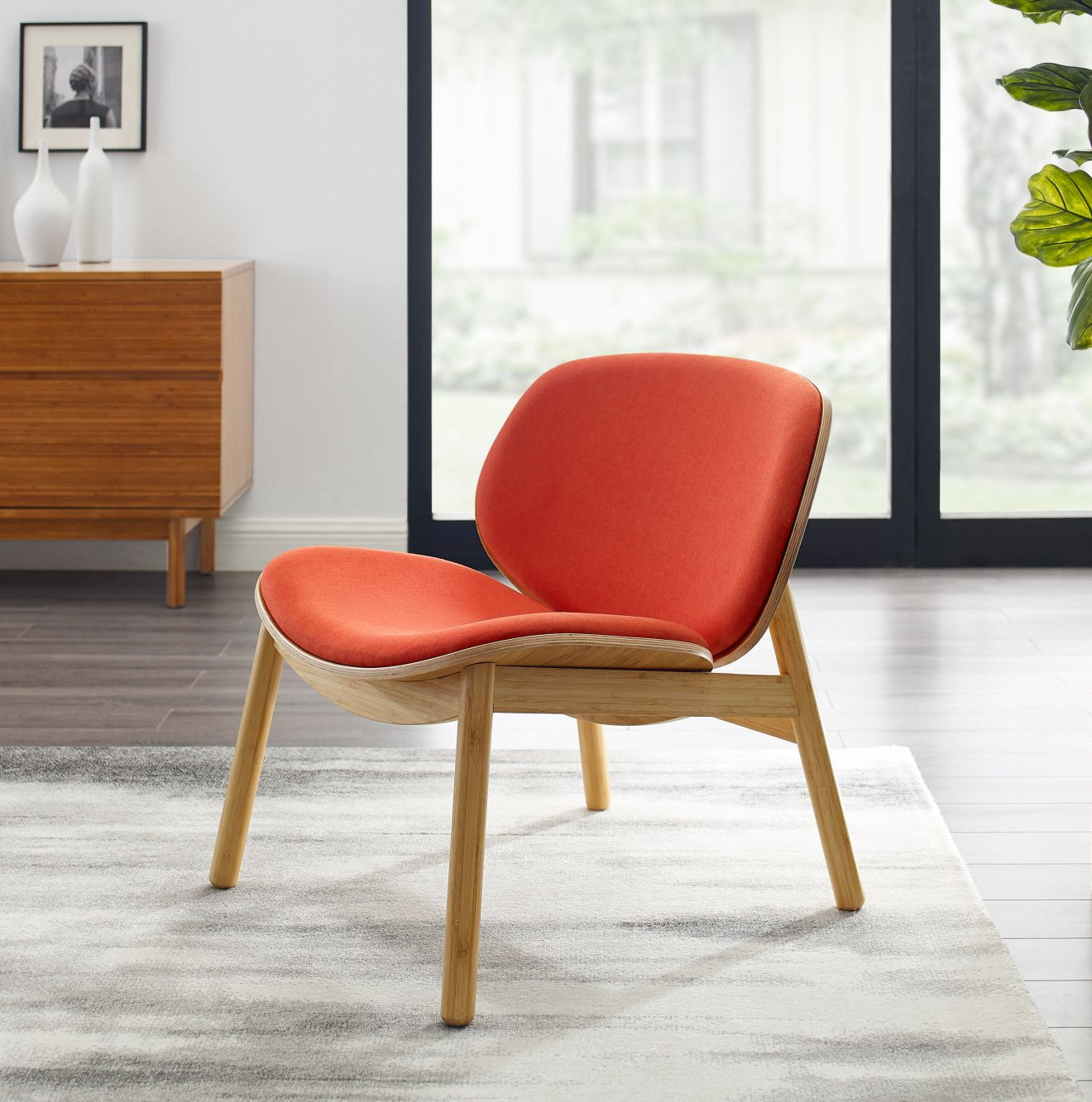 Wilfred Lounge Chair, Orange