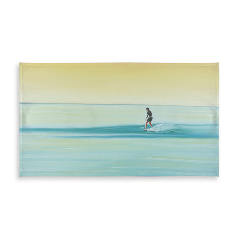 A Surfer by Dawn | Blue Scenic Tablecloth for Home Decor