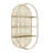 Metal Oval 3 Level Geometric Wall Shelf with Arch Pattern