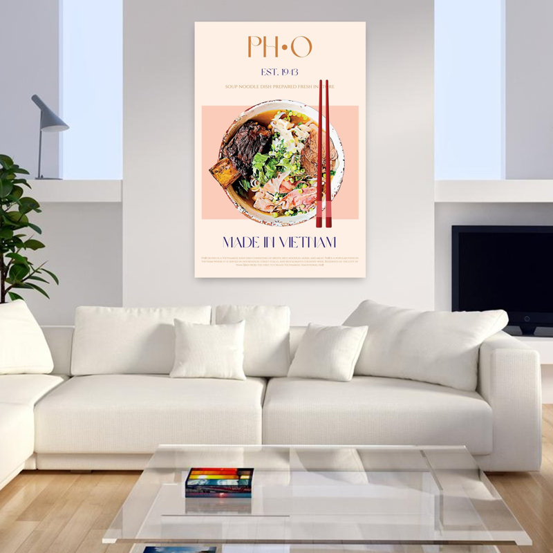 «Authentic Vietnamese Pho Traditional Architecture», art mural, H 48 po x l 32 po