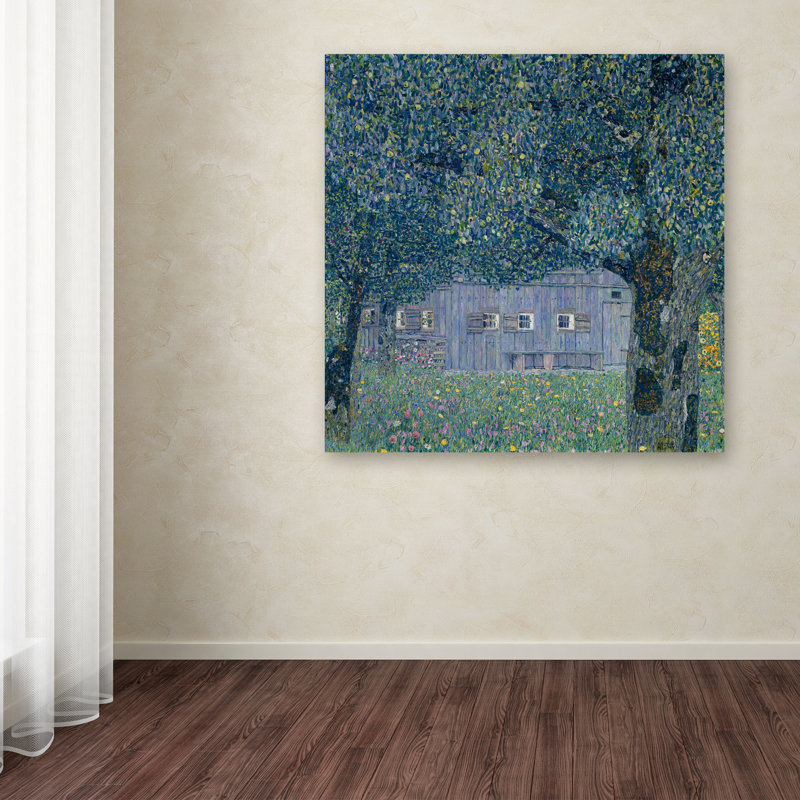 "Ferme en Haute-Autriche" par Gustav Klimt, reproduction sur toile, H 24 po x l 24 po x P 2 po