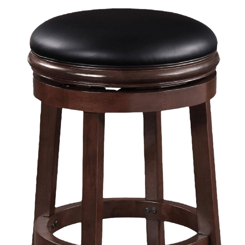 Tabouret pivotant en bois massif, Tabouret de bar (siège d'une hauteur de 29 po), Espresso