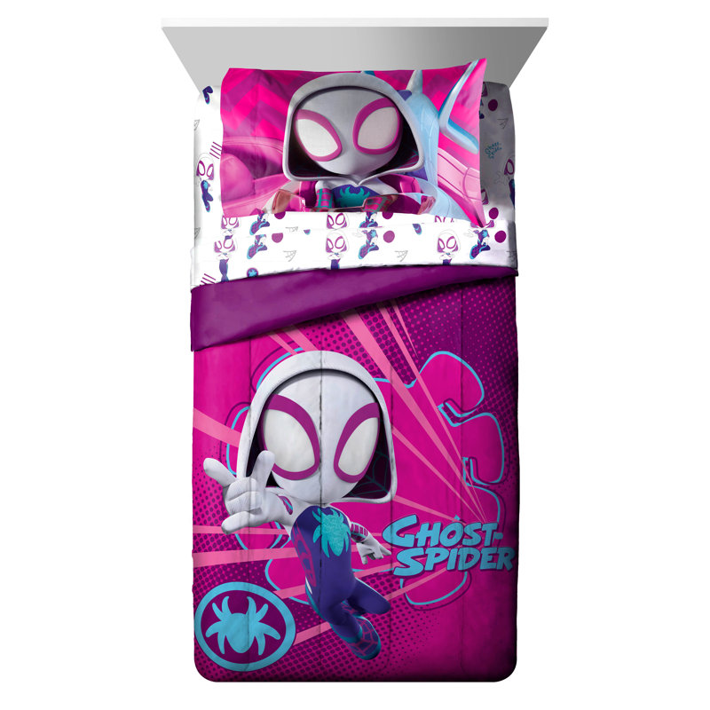 Ensemble de literie pour lit simple 5 pièces Spidey & His Amazing Friends Ghost Gwen