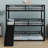 Metal Triple Bunk Bed With Safety Guardrails,Slide And Noise-Reduced Design-445173100
