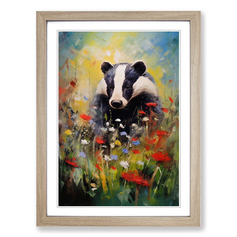 Single Picture Frame Print on Wood, Oak Framed, 64cm H x 46cm W